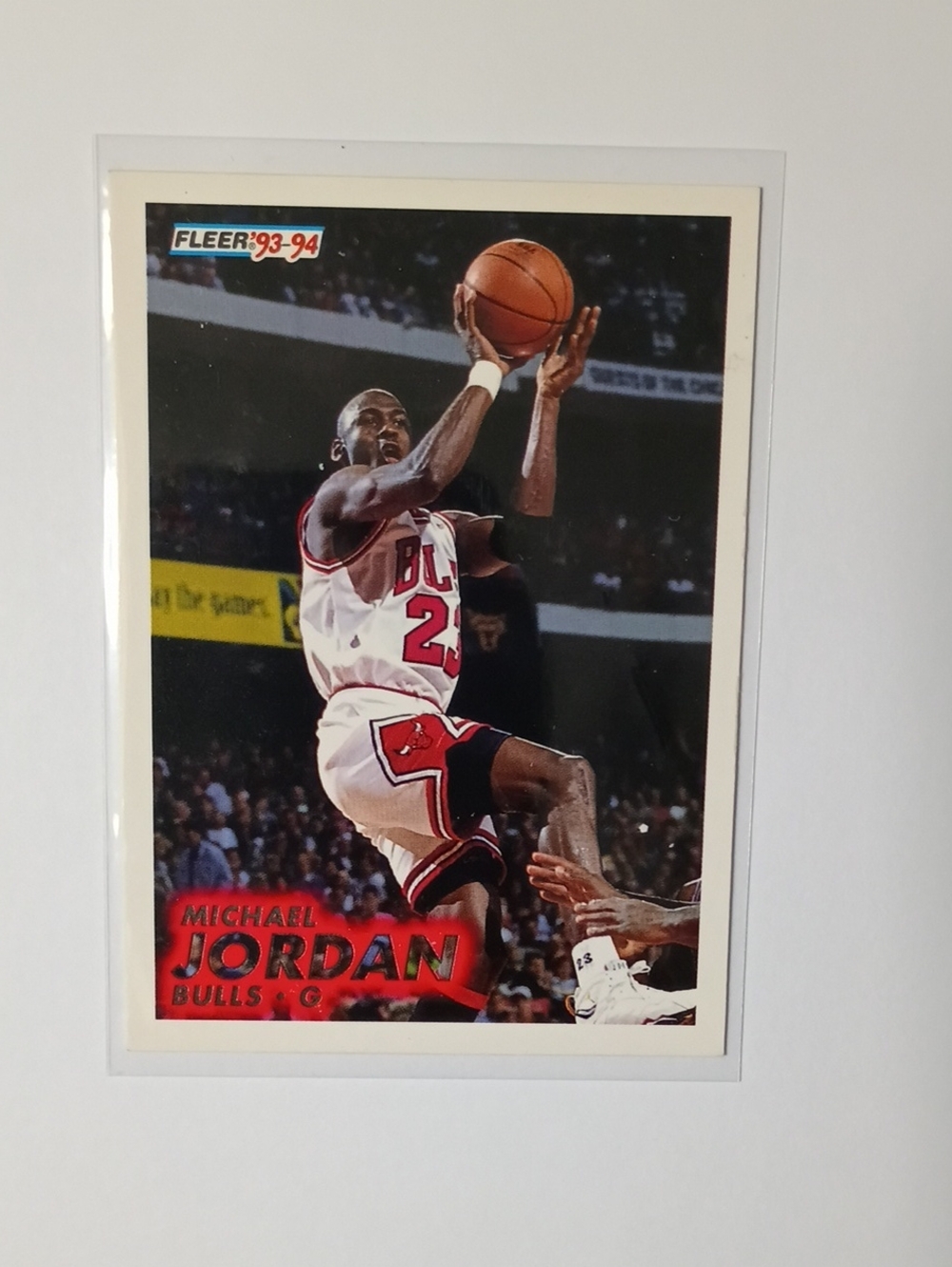 Michael Jordan Basketball Card - White/Red